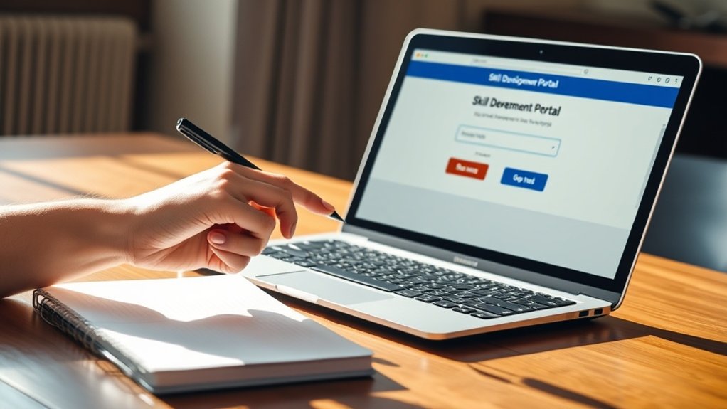 register and log in